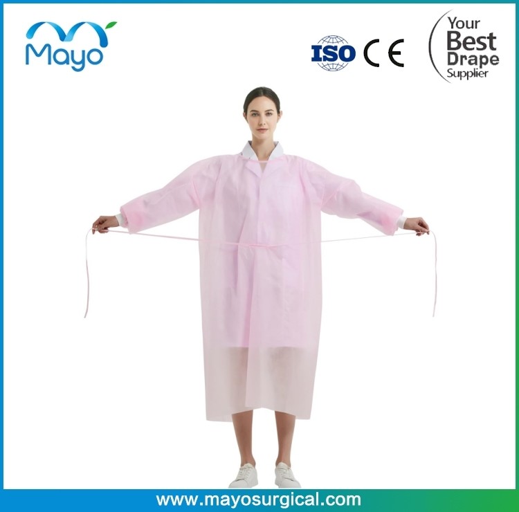 Customizable Disposable Isolation Gown PP Material Blue Green Yellow Color Waterproof, Breathable