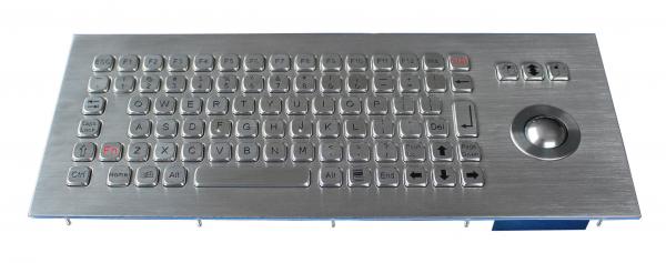 Quality Ruggedized Metal Optical Trackball Keyboard 25.0mm IP68 84 Keys Weather Proof for sale