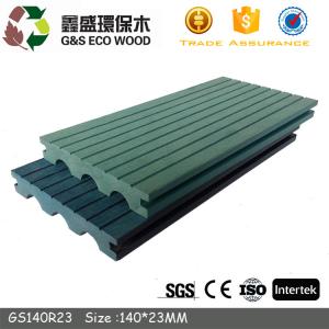 China Olive Green Cracking Prevention Solid Floor Deck Outdoor Anti Slip Wpc Plank Flooring wholesale