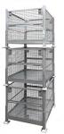 removable collapsible baskets 4 layer stackable stillage cages galvanized mesh
