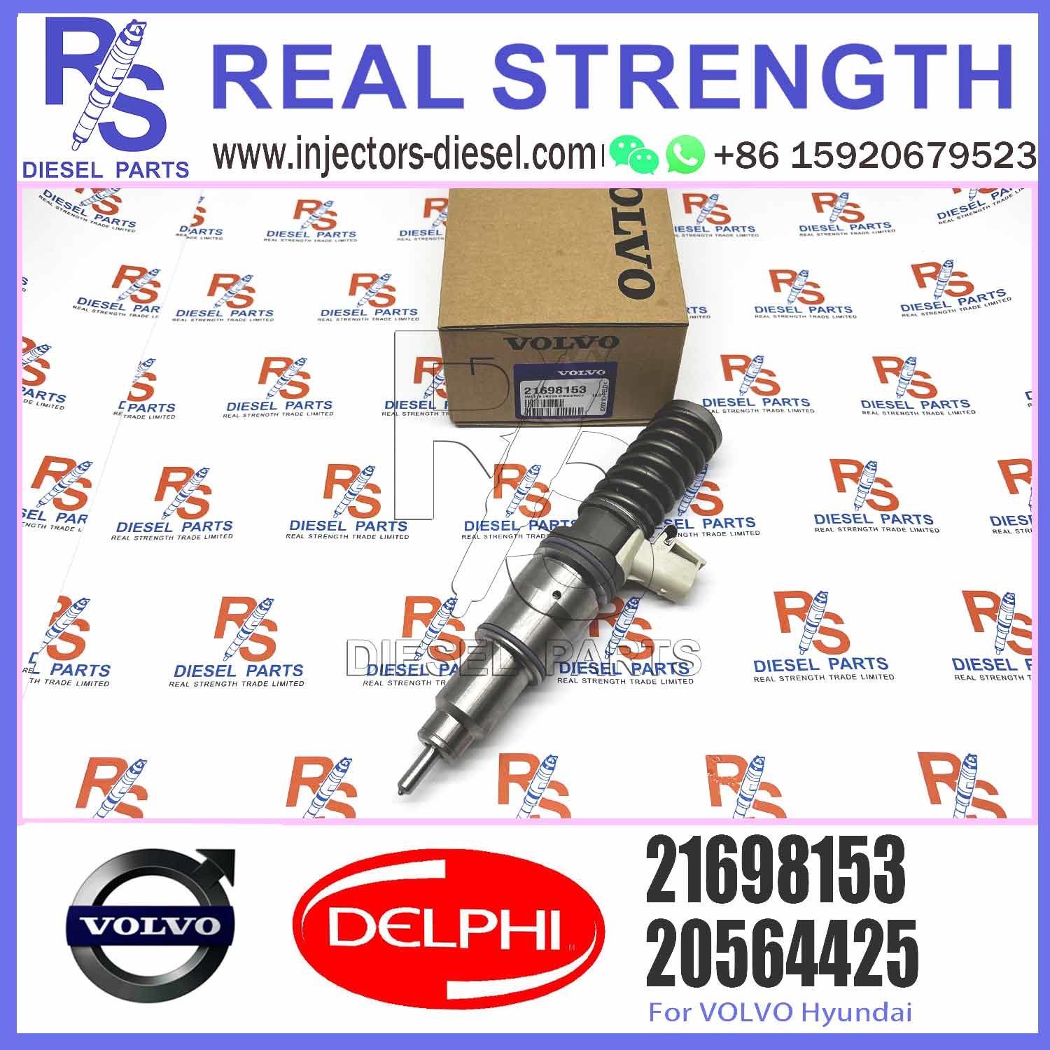 21698153 Diesel Engine Fuel Injector 21698153 BEBE5H01001 for HDE16 EURO 5 21636766 22052772 21698153