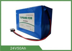 China 24V 50Ah Rechargeable Lithium Iron Phosphate Battery WIth Anderson Connector And PVC Pack wholesale