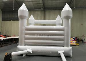 China PVC Tarpaulin Inflatable 4 Meters White Wedding Bounce House With Air Blower wholesale