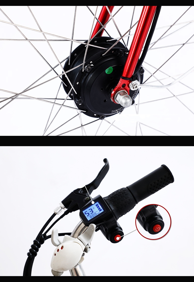 250W 26 Inch Electric City Bike With Pedal Assist 8Ah / 10Ah Lithium Battery