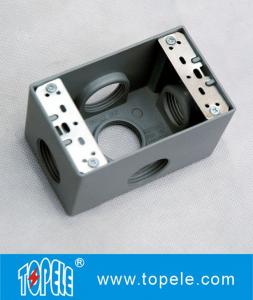 China Weatherproof Electrical Boxes 3 Holes / 5 Holes Single Gang Outlet Boxes Die Cast Metal wholesale