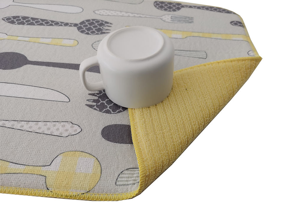 38x50cm Absorbent Microfiber Dish Drying Pad And Mat For Kitchen