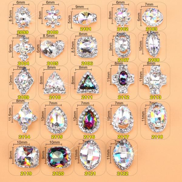Hot NEW Wholesale Alloy Jewelry 3D Nail Art Jewelry Nail rhinestones Sticker