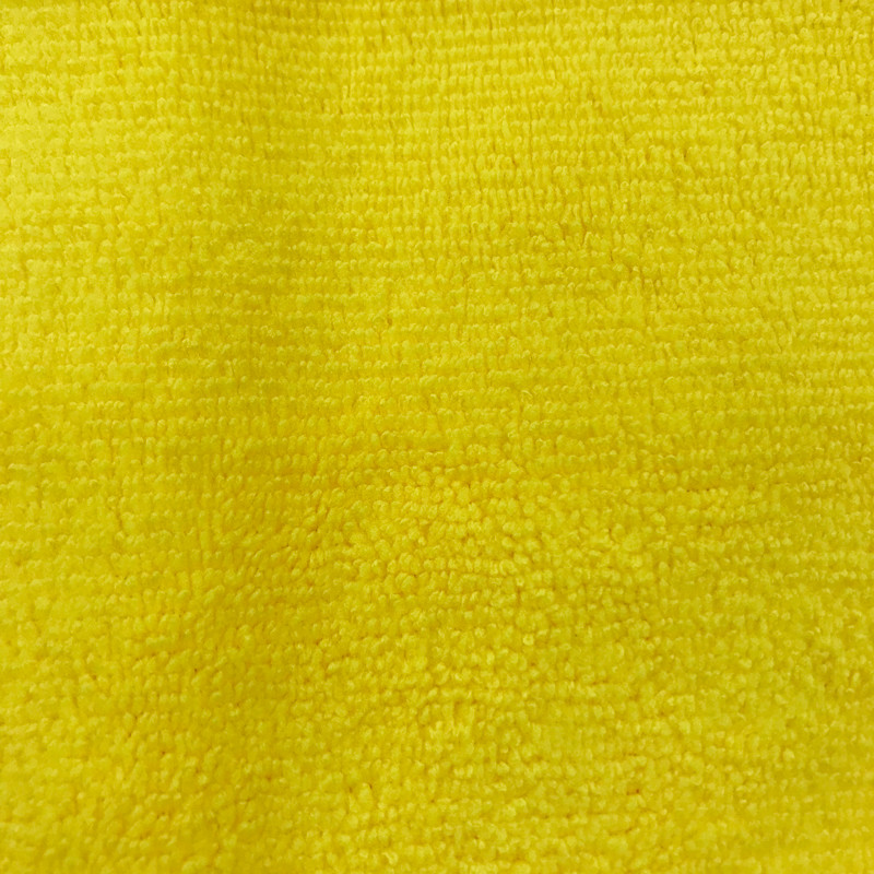 Warp Knitted Microfiber Cleaning Fabric Yellow 40x40 Piped Polyester Polyamide