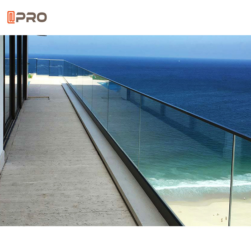 Eco Friendly Aluminum Balustrade Indoor Stair Railings Stainless Post For Glass Railing Parts