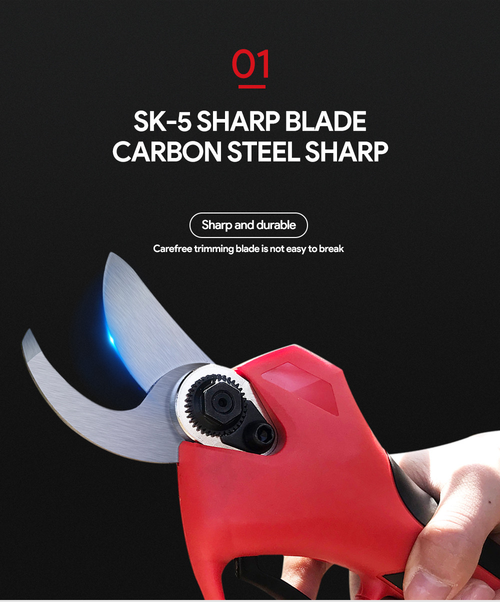 35mm 43.2V Cordless Electric Pruner, Battery Pruning Shears, Portable Wireless Secateurs