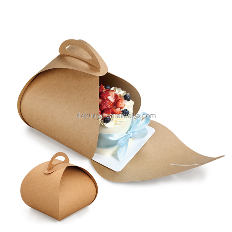 OEM Biodegradable Cake Box Kraft Paper Bakery Boxes For Pastry Packaging