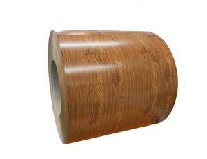 China Wood Grain Texture Coated Aluminum Coil Pvdf Coating For Exterior Facades on sale