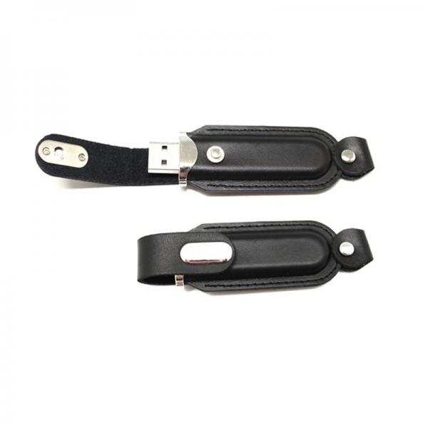 Quality Low Price Logo Print Leather USB Flash Disk, 16GB Leather Custom USB Flash Drive for sale