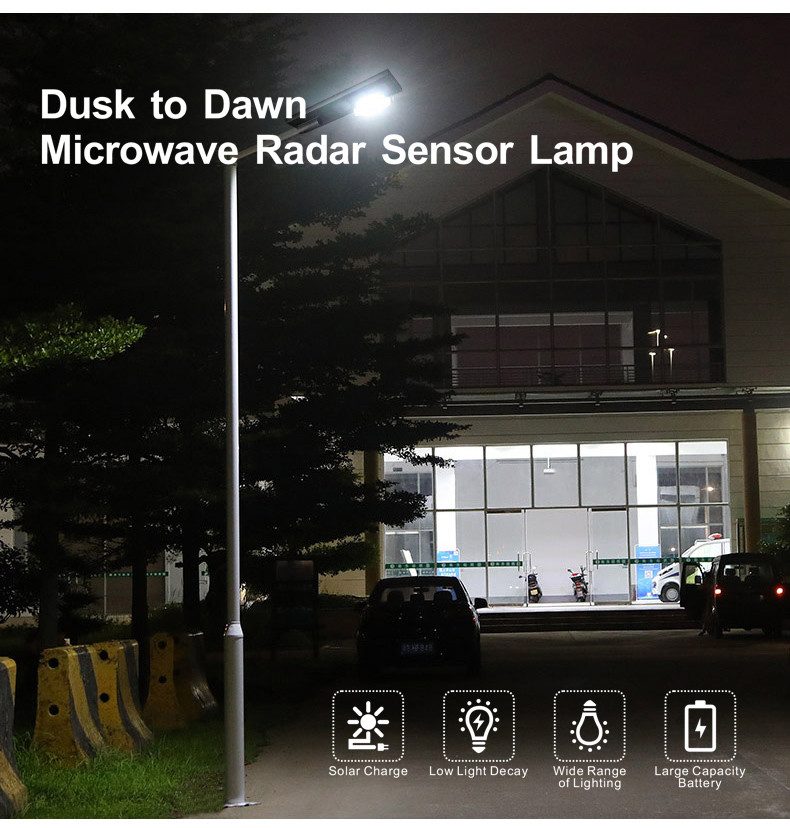 Automatic Integrated LED Solar Street Light 200 Watt 4 Heads 1070x220x50mm