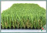 Natural Appearance Outdoor / Indoor Synthetic Grass W Shape Monofil PE + Curled
