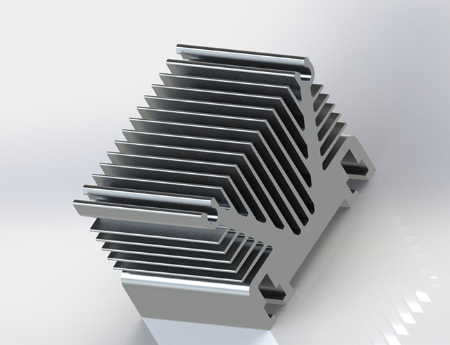 Industrial Facility Aluminum Heatsink Extrusion Profiles Customized Shape