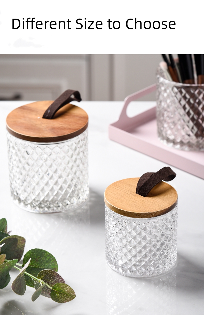 Modern Design Sustainable Kitchen Canister Set With Lid Crystal Storage Jars Set