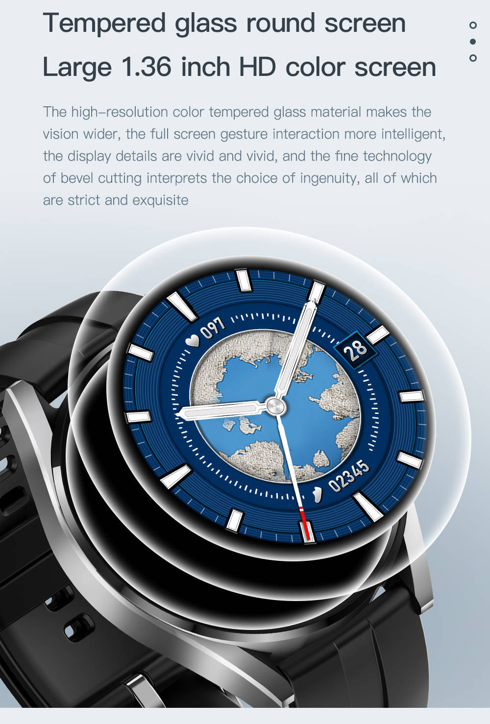 1.32 Inch Smartwatch Bluetooth IOT Devices Scan Code Pay Calling Sleeping Monitor
