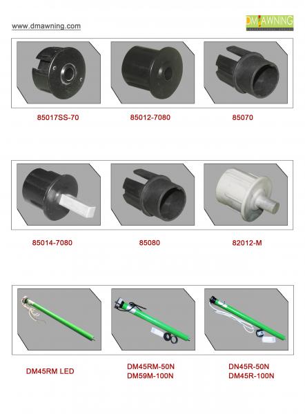 Plug Electric Blind Motor Kit Zipper Roll Curtain Tube Plug Nylon Awning Hardware Kit