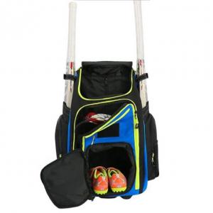 China Custom Waterproof Cricket Kit Bag With Trolley Wheels Shoe Compartment wholesale