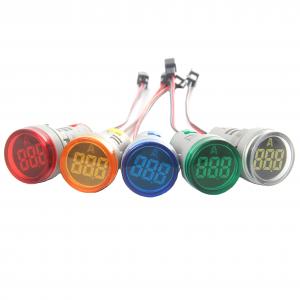 China Big Digital Tube round LED Indicator Ammeter digital indicator Signal light ammeter tester measuring ampere meter wholesale