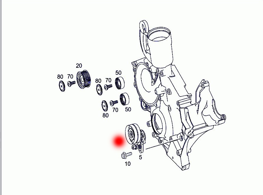 OEM A1372000270 1372000270 BELT TENSION PULLEY FOR MERCEDES-BENZ S-CLASS (W220)