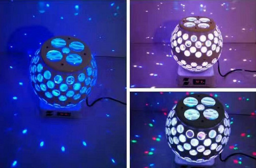 3x8W Led Crystal Magic Ball Light Special Effects Lighting AC100-240V 50Hz/60Hz