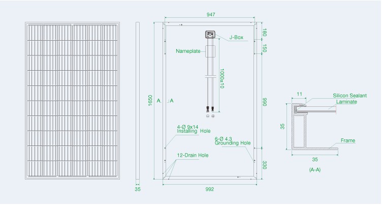 60 Cells 250 Watt Polycrystalline Solar Panel Module