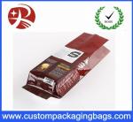 Stand Up Aluminum Foil Pouches Coffee Packaging Bags With Center Seal Bag