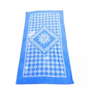 China blue Goddess of Sun jacquard beach towel luxury high gsm 100% Cotton soft hawaii sunflower beach towel wholesale