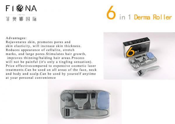 Quality YYR Korea 6 in 1 derma roller 12/300/720/1200 needles titanium micro needle therapy dermaroller for sale