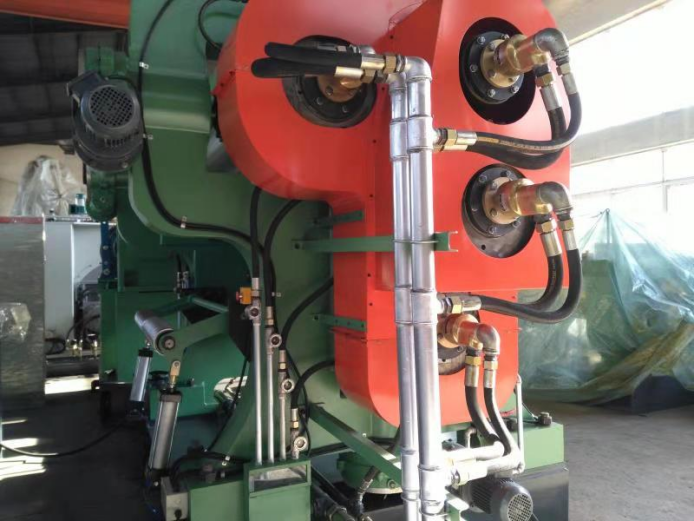 3 Roll Rubber Calender in Blue/Green for 4500mm Width and Production