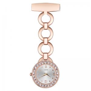 China Nurse Pocket Watch Silver Elegant Women Brooch Nurse Watch Fashion Fob Nurse Watch Rose Gold Diamond Pendants Clocks Hot on sale