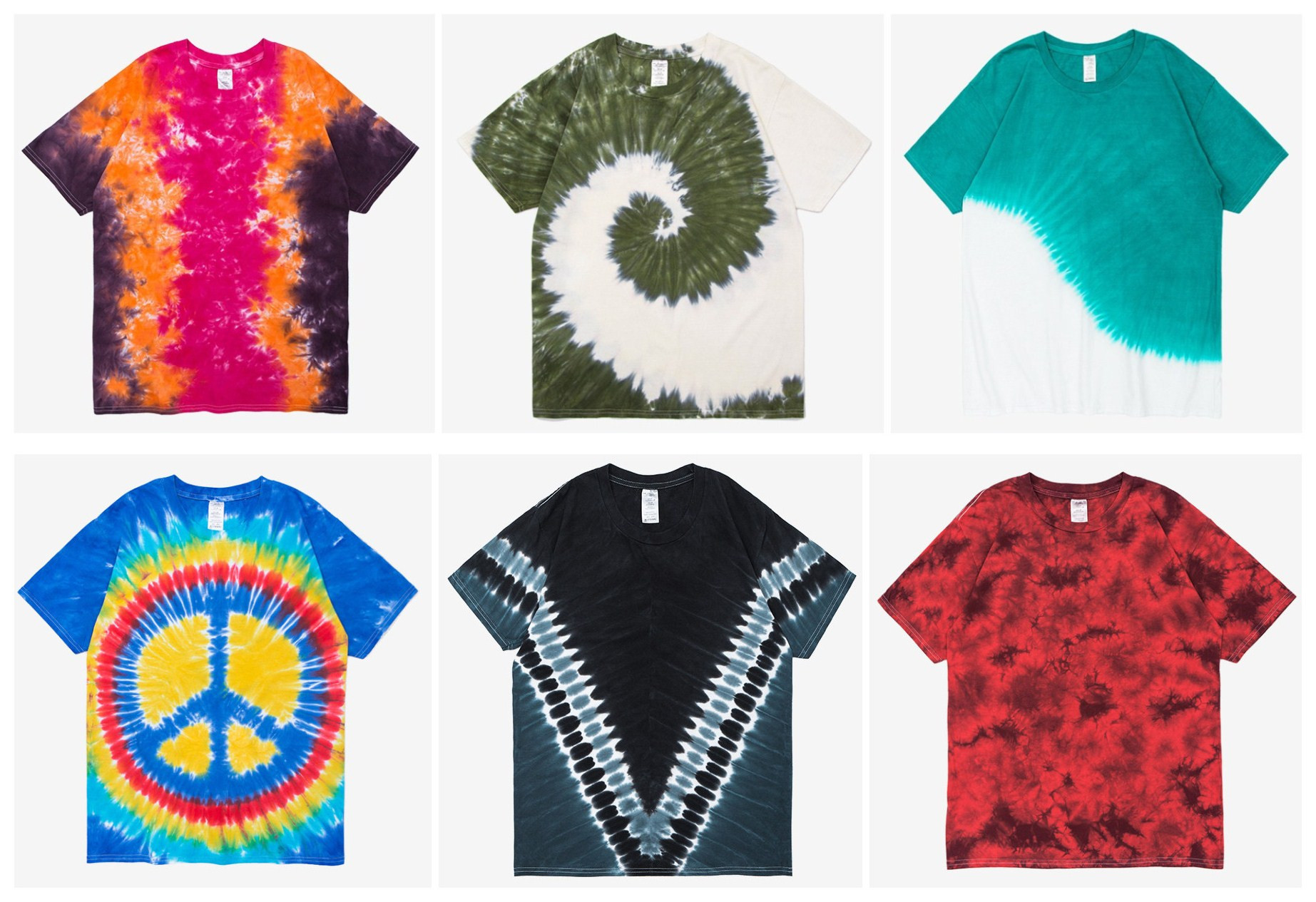 Customized high quality cotton short sleeve o neck street hand dyed Rainbow t shirt