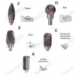 Good performance factory supply type A carbide rotary burrs for machining metal