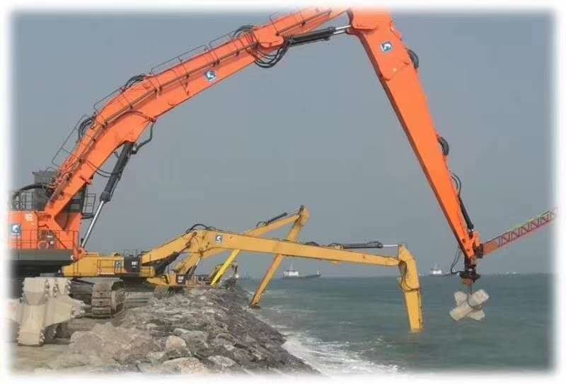 Durable Long Reach Excavator Booms 18 Meter River Constructin For Hitachi EX300 EX470