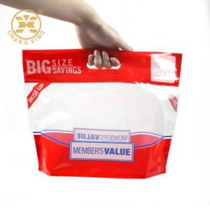 China 200 Microns 5kg Dry Fruit Packing Pouch Chicken Bopp Packaging Bag With Zipper Handle Window on sale