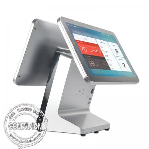 China Supermarket 15in Dual Screen Touch Screen Kiosk 1024x768 With Printer wholesale