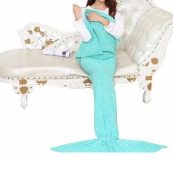 China 2017 new fashion 100% acrylic colors girls mermaid tail blanket for sale