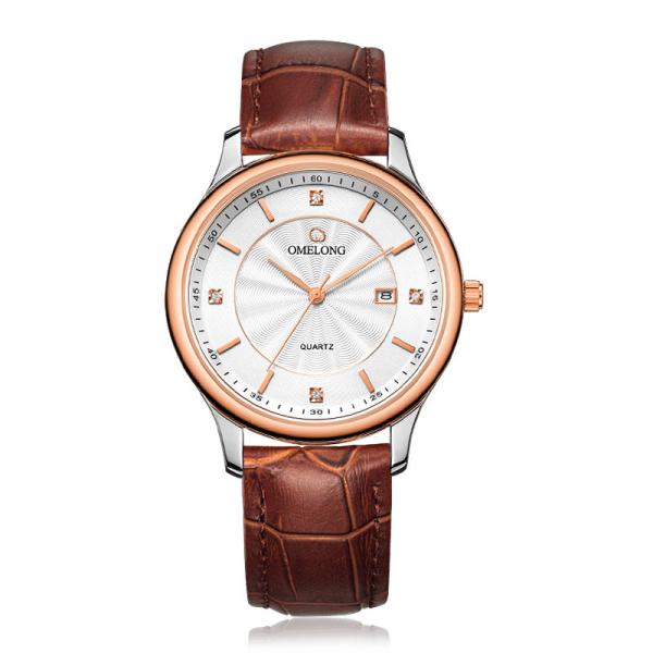 Calendar Function Quartz Stainless Steel Watch Water Resistant , 2 Year Battery