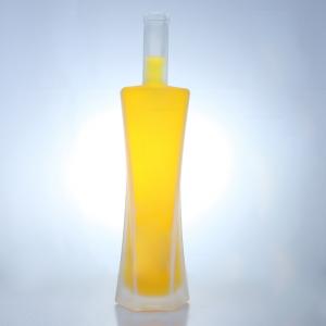 China Industrial 750ml Custom Shaped Frosted Glass Liquor Bottles for Top-Shelf Spirits on sale