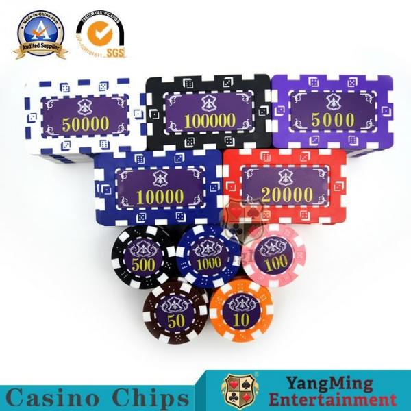 Quality 760pcs 14g ABS Iron core Custom American Plastic Casino Poker Chip Set Ink Silk Screen Bronzing for sale