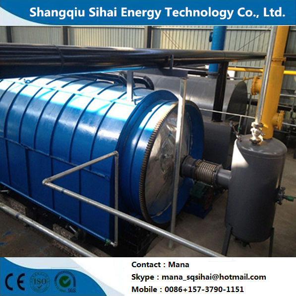 8-10Tons Daily Capacity Waste Tire Pyrolysis Machine 2200*6600mm