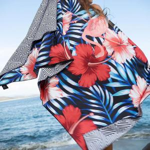 China Gray Round Fashion Custom Beach Towel For Summer Vacation wholesale
