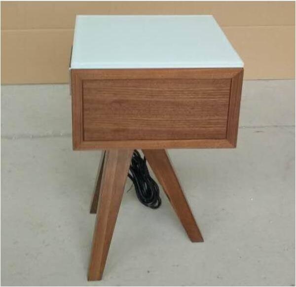 glass top wooden night stand /bed side table,hospitality casegoods,hotel