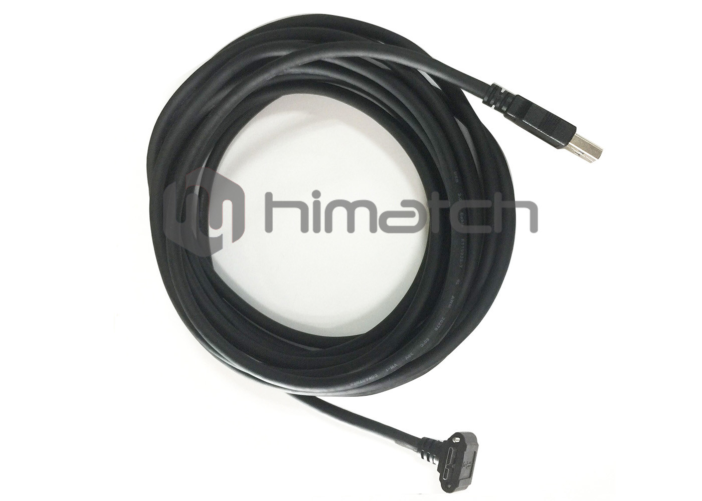 5 Meters USB3 A to Micro B Down Angeled Cable with Screws for Industrial Camera