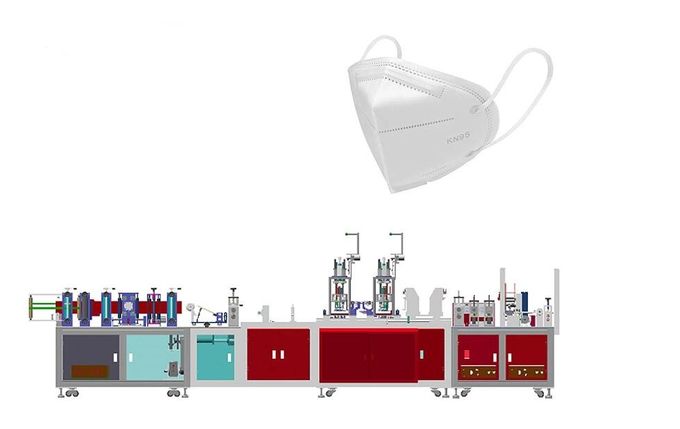 Easy Operate N95 Face Mask Making Machine / N95 Particulate Mask Machine Medical