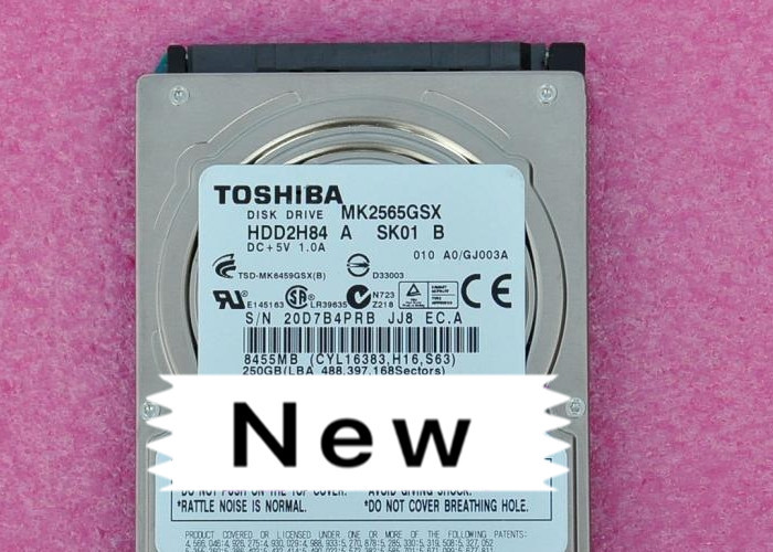 New Condition Toshiba Hard Disk 250G SATA 2.5 Inch Serial Port MK2565GSX