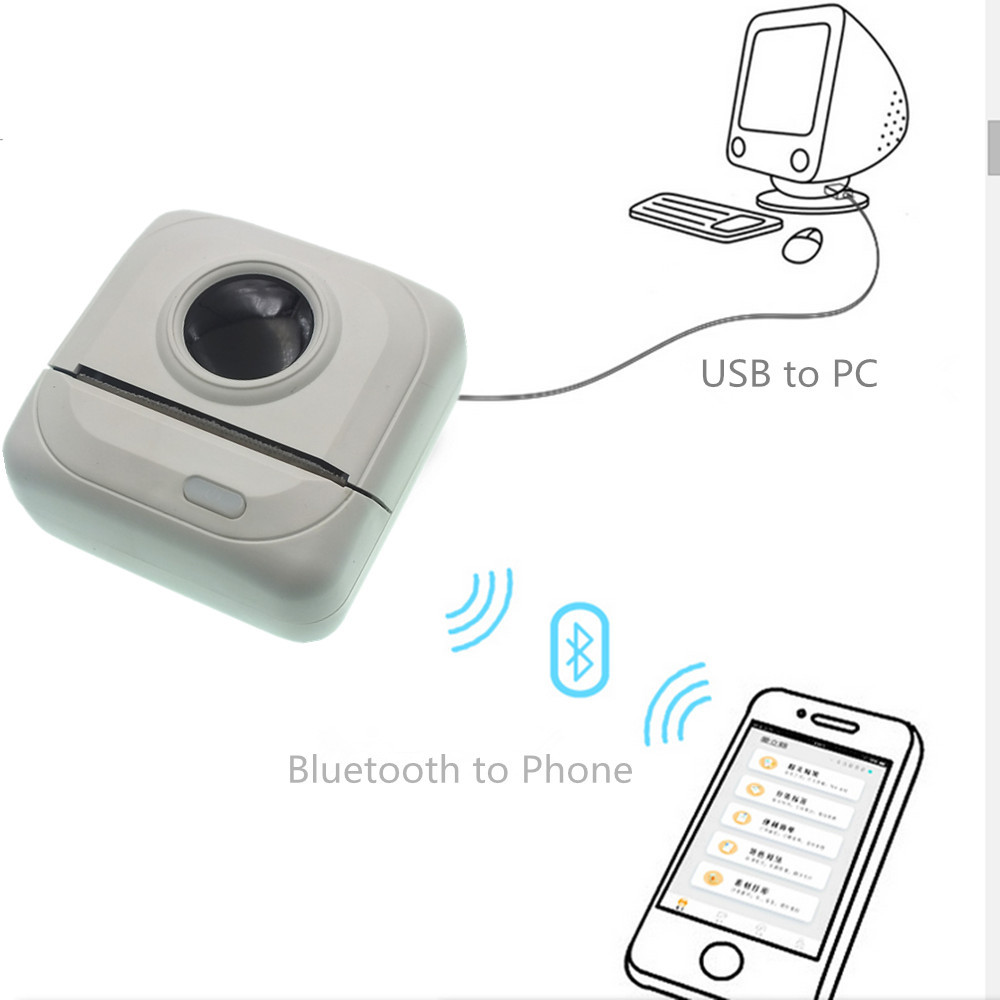 USB Ports 58mm Mini Wireless Bluetooth Thermal Receipt Printer Support ESC/P0S For IOS/Android Mobile Printer