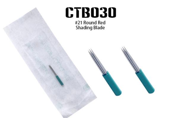Sterilized Microblading Needles #9 Round Green Shading Blade for Eyebrow Tattoo